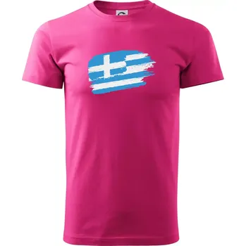 Řecko vlajka - Klasické pánské triko vyšší gramáže - XS ( Purpurová )