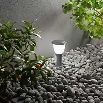 Lampička Fabas Luce Základna lampy Thiago, 30 cm, tmavě šedá, kov, E27, IP65 1 x 15 W LED - Doprava zdarma