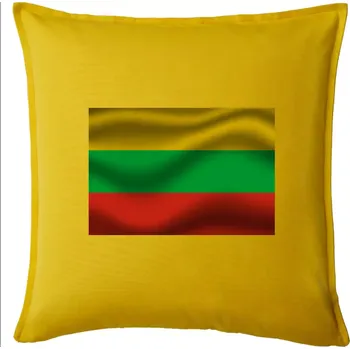 Polštář Litva vlajka obdélník - Polštář 50x50 - 50x50 - Pouze potah ( Žlutá )