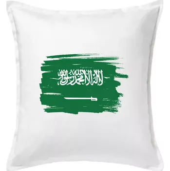 Polštář Saudská Arábie - vlajka - Polštář 50x50 - 50x50 - Pouze potah ( Bílá )