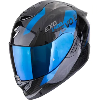 Helma na motorku Scorpion exo-1400 evo ii carbon air platted černo/modrá xs