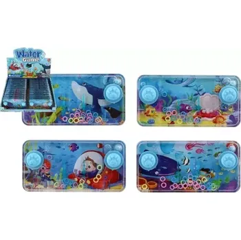 Hlavolam Teddies Vodní hra hlavolam 11x6cm plast mořský svět 4 druhy 24ks v boxu