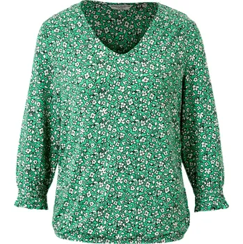 Dámské tričko 701367 - Tchibo - Halenkové triko s potiskem - pro ženy - vel. XL 48/50 - barva: zelená/s potiskem