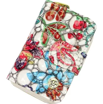 Peněženka Dámská peněženka Gregorio KL-115 v multicolor s kombinací pravé a ekologické kůže ve svislém formátu