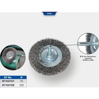 Vrtačka Kotoučový kartáč, vrtačka KS TOOLS BT103107