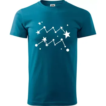 Pánské tričko Souhvězdí - Aquarius - Vodnář - Klasické pánské triko vyšší gramáže - XS ( Petrolejová )