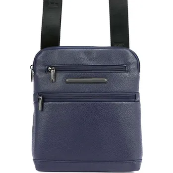 Modrá Pánská Ekologická Kůže Sáček Pierre Cardin IZA364 3744 Crossbody S Regulovatelným Popruhem