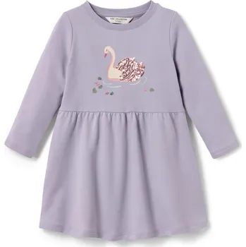 Dívčí oblečení 695010 - Tchibo - Dívčí teplákové šaty - pro dívky - vel. 86/92 - barva: fialová