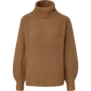 Dámský svetr 670600 - Tchibo - Svetr z hrubé pleteniny s rolákovým límcem - pro ženy - vel. L 44/46 - barva: hnědá