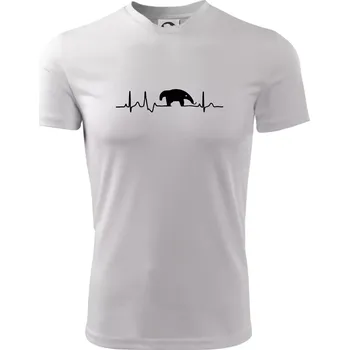 Pánské tričko Mravenečník EKG - Pánské triko Fantasy sportovní (dresovina) - 2XL ( Bílá )