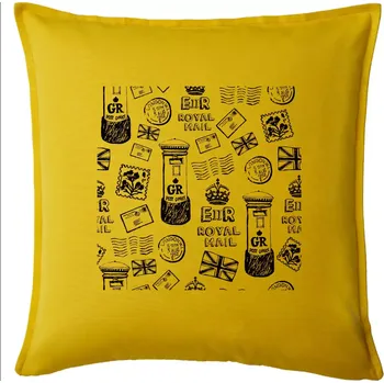 Polštář Britská pošta ikony - Polštář 50x50 - 50x50 - Pouze potah ( Žlutá )