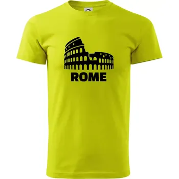 Italy Koloseum Rome - Klasické pánské triko vyšší gramáže - S ( Limetková )