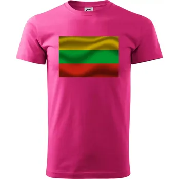 Litva vlajka obdélník - Klasické pánské triko vyšší gramáže - XS ( Purpurová )