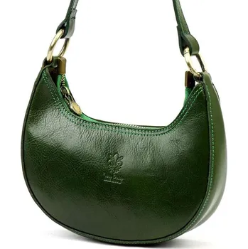 Kabelka Dámská kožená kabelka Zelená Florence 48 D Kabelka přes rameno a kabelka přes rameno