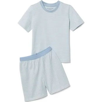 680910 - Tchibo - Dětské krátké pyžamo - vel. 86/92 - barva: modrá/s proužky