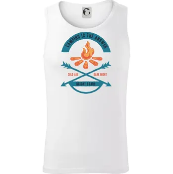 Camping oheň - Tílko pánské Core - L ( Bílá )