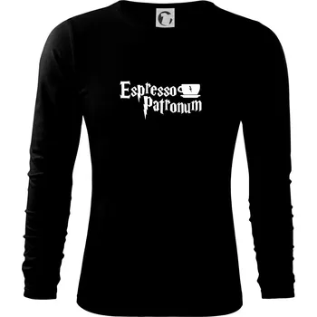 Pánská móda Harry - Espresso Patronum - Triko s dlouhým rukávem FIT-T long sleeve - S ( Černá )