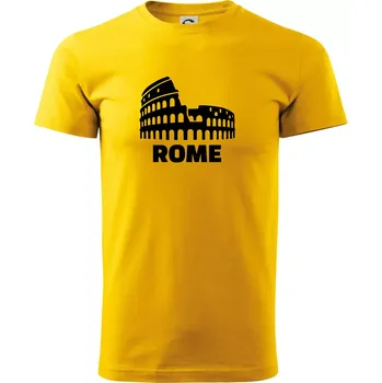 Italy Koloseum Rome - Triko extra velké (5-8XL) - 7XL ( Žlutá )