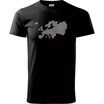 Mapa evropy - Itálie - Triko extra velké (5-8XL) - 7XL ( Černá )