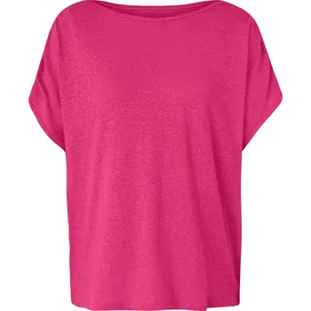 Dámské tričko 702976 - Tchibo - Triko ze směsi lnu - pro ženy - vel. L 44/46 - barva: růžová