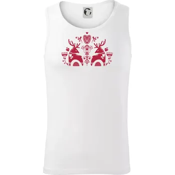 Folklor - dva jeleni - Tílko pánské Core - L ( Bílá )