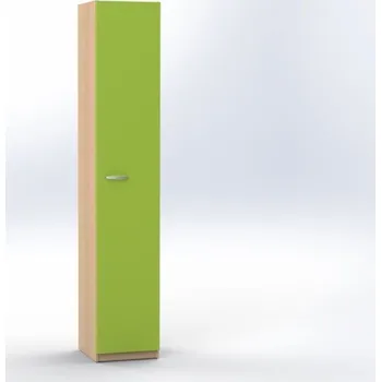 Policová skříň TVAR v.d. Klatovy Úzká policová skříň na šanony s dveřmi