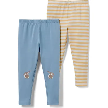 Dívčí oblečení 678485 - Tchibo - Dětské legíny - pro miminko - vel. 62/68 - barva: modrá