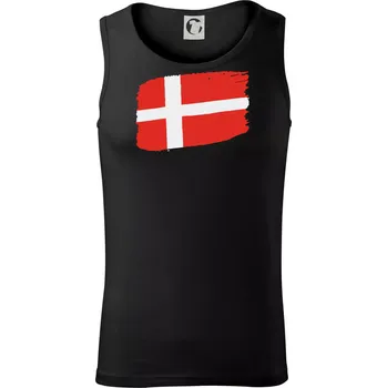 Pánské termoprádlo Dánsko vlajka - Tílko pánské Core - 2XL ( Černá )