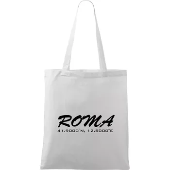 Roma GPS - Taška bavlněná - 42 x 38 cm ( Bílá )