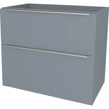 Koupelnový nábytek Mailo, koupelnová skříňka 81 cm, chrom madlo, Multidecor, Monumentální šedá