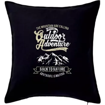 Polštář Outdoor Adventure back to nature - Polštář 50x50 - 50x50 - Pouze potah ( Černá )