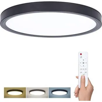 Venkovní osvětlení Solight LED osvětlení s dálkovým ovladačem Estela Black, 60W, 4500lm, 50cm, změna chromatičnosti, stmívatelné WO8020