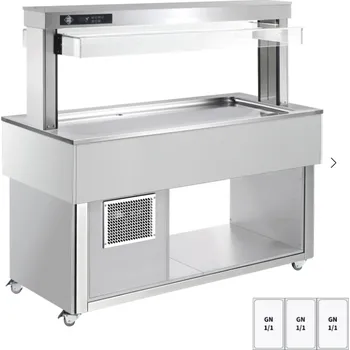 Bufet chlazený GN 3-1/1 TR Lime + 3 RAL RM GASTRO