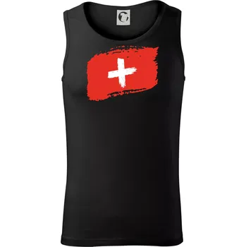 Švýcarsko vlajka - Tílko pánské Core - 2XL ( Černá )