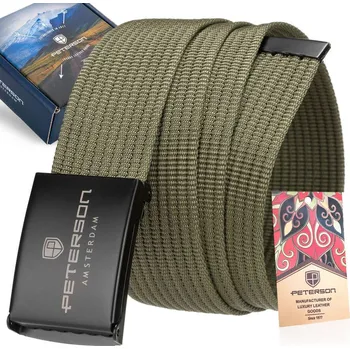 Opasek Pánský opasek na balíky s černou sponou - Peterson (105)