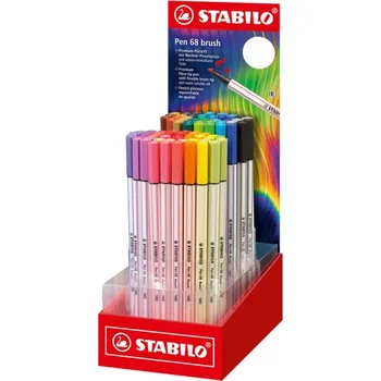 Fix STABILO Pen 68 brush, 80ks ve stojánku