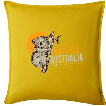 Polštář Amazing Australia koala - Polštář 50x50 - 50x50 - Pouze potah ( Žlutá )