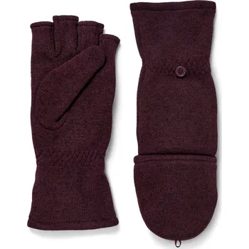Rukavice 673895 - Tchibo - Odklápěcí palčáky z pleteného fleecu - pro ženy - vel. 7,5 - barva: červená