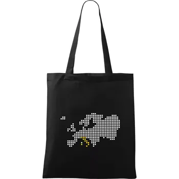 Mapa evropy - Itálie - Taška bavlněná - 42 x 38 cm ( Černá )