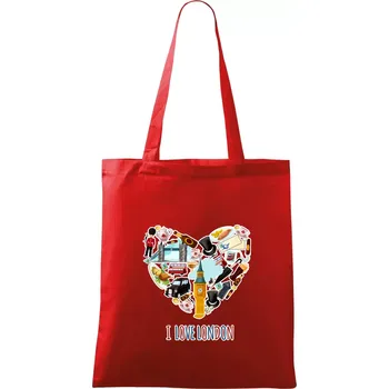 London turistic - Taška bavlněná - 42 x 38 cm ( Červená )