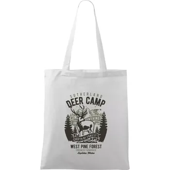 Deer Camp - Taška bavlněná - 42 x 38 cm ( Bílá )