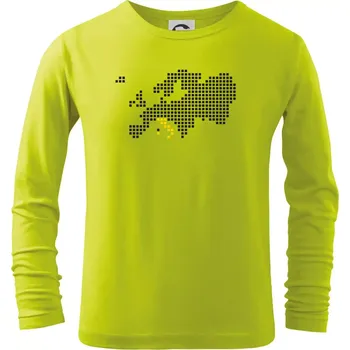 Dětská móda Mapa evropy - Itálie - Triko dětské Long Sleeve - 158 cm/12 let ( Limetková )