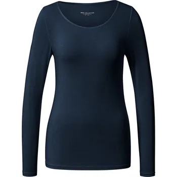 695146 - Tchibo - Triko s dlouhým rukávem ze směsi modalu a hedvábí - pro ženy - vel. S 36/38 - barva: modrá