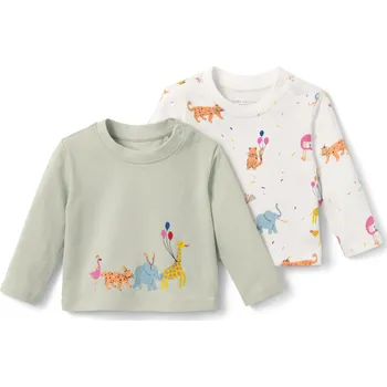 692638 - Tchibo - Trika s dlouhým rukávem pro miminka - pro ženy - vel. 98/104 - barva: bílá/s potiskem