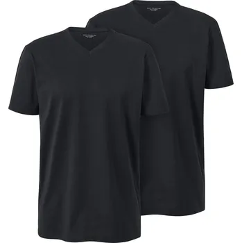 Dámské tričko 690953 - Tchibo - Trička s výstřihem do V - pro muže - vel. XXL 60/62 - barva: černá