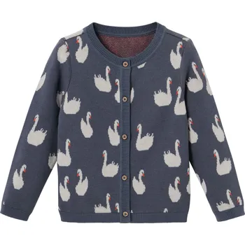 Dívčí svetr 694461 - Tchibo - Dětský pletený svetr - pro ženy - vel. 98/104 - barva: modrá