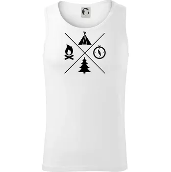 Kempování čtyřka - Tílko pánské Core - L ( Bílá )