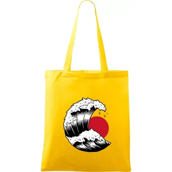 Nákupní taška Japan culture - vlna - Taška bavlněná - 42 x 38 cm ( Žlutá )