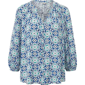 Dámská halenka 679952 - Tchibo - Tuniková halenka - pro ženy - vel. 36 - barva: modrá/s potiskem