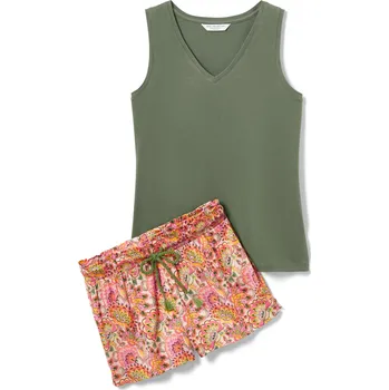 Dámské noční prádlo 681066 - Tchibo - Krátké pyžamo - pro ženy - vel. 40 - barva: zelená